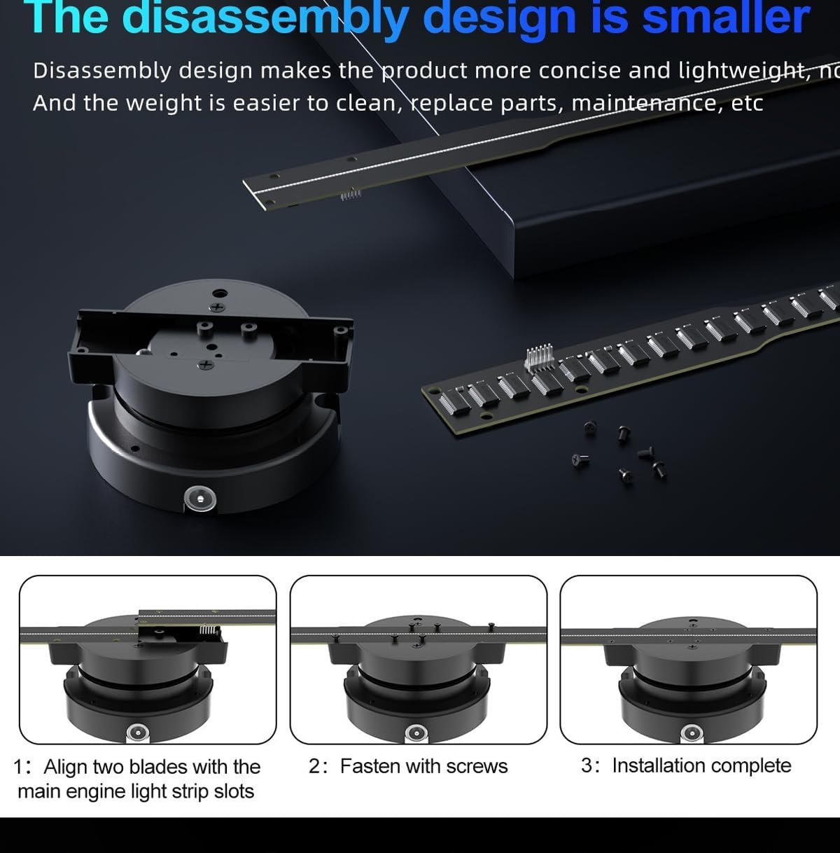 MCMP 0358 14CM Hologram Fan with in suqare perspex cover 4