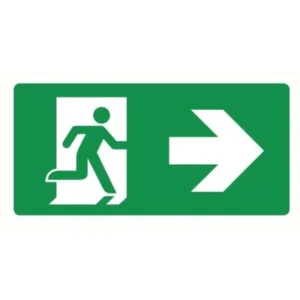 Left Exit Pictogram for Emergency Exit Sign