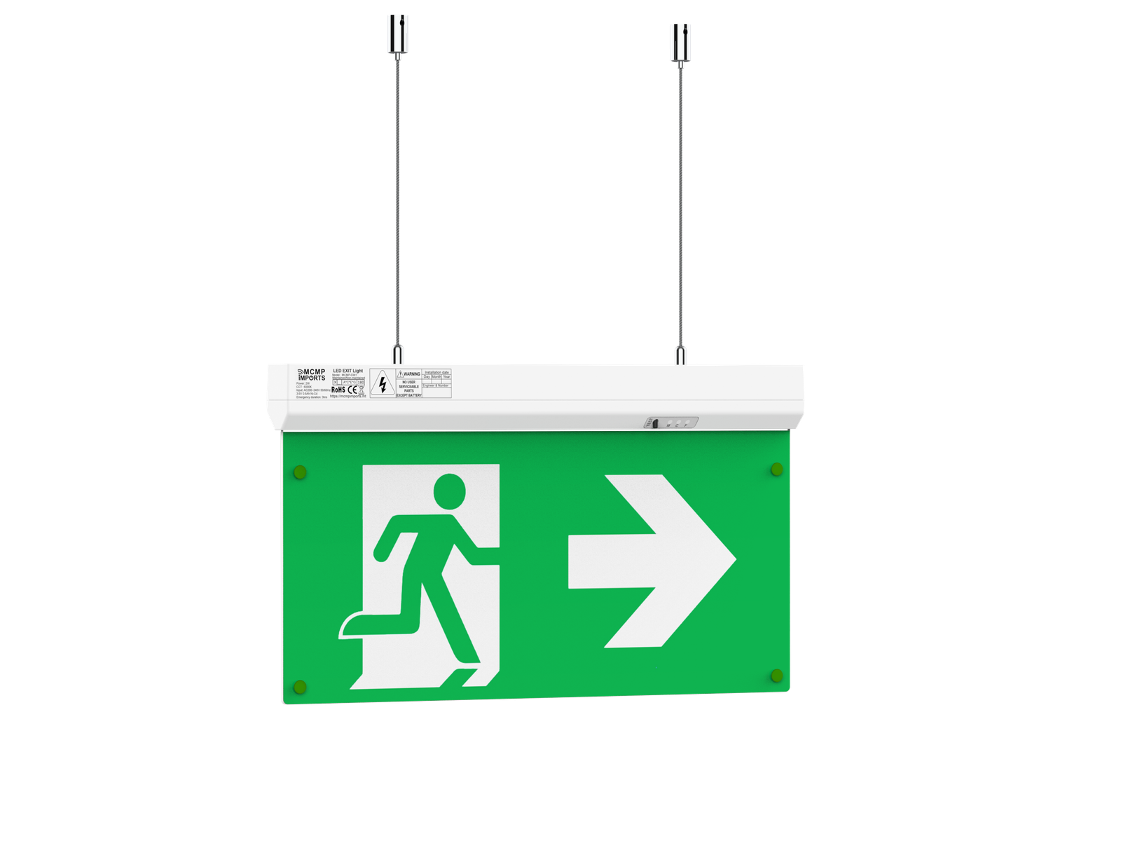 LED Emergency Exit Sign with Battery Backup