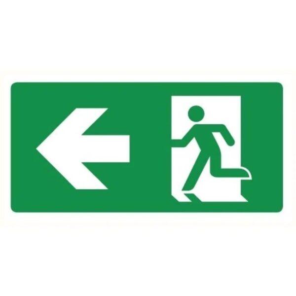 Left Exit Pictogram for Emergency Exit Sign