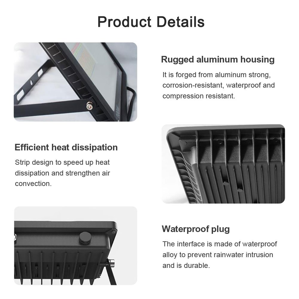 WiFi Smart Floodlight 100W - RGBCCT - Image 7