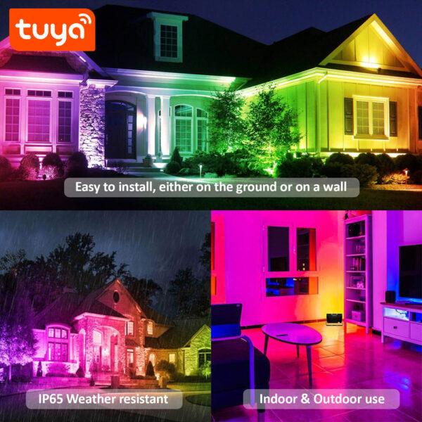 Tuya Smart WiFI 100W RGBCW Floodlight - Image 2