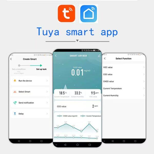 Tuya Smart CO2/VOC/HCHO/Temp/Humidity Sensor - Image 4