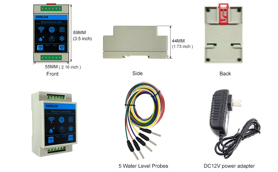 MCMP 0401 Tuya WiFi Smart water level sensor detector and pump controller 7