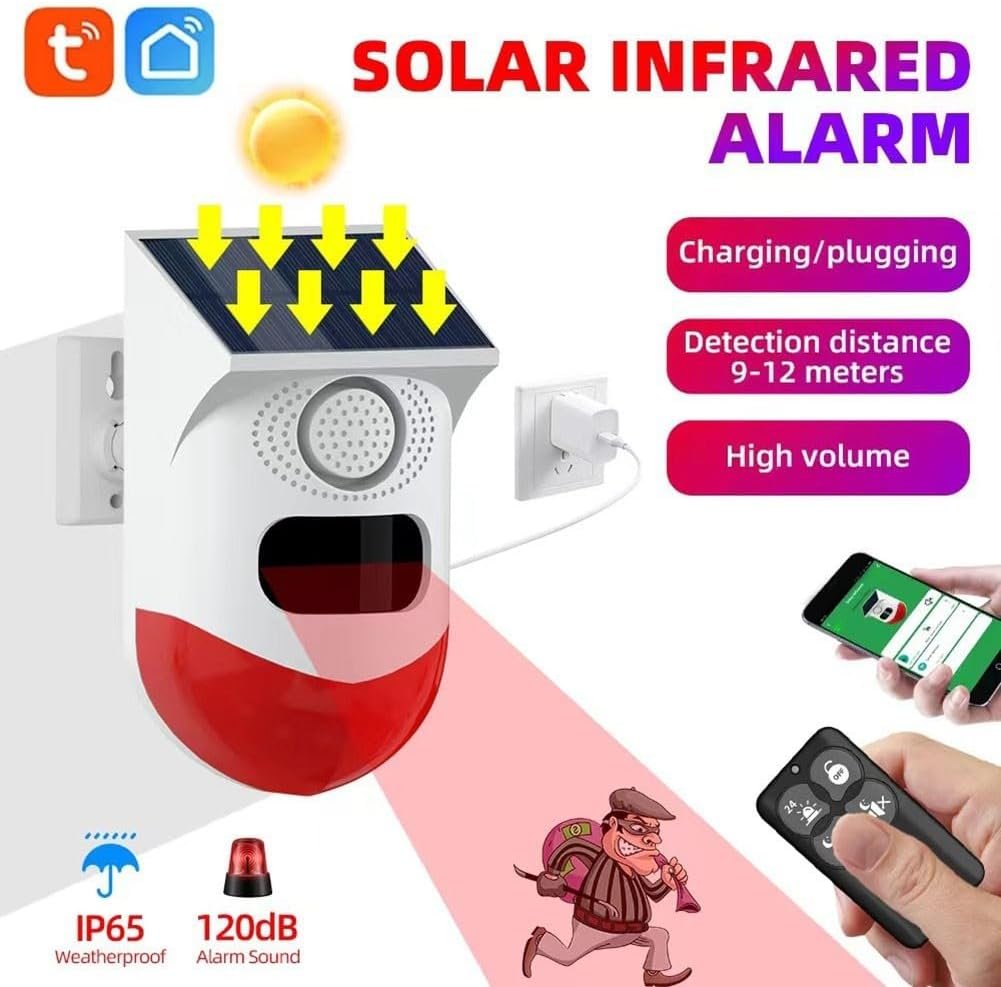 Tuya Smart Outdoor Solar Motion Sensor Alarm - Image 4