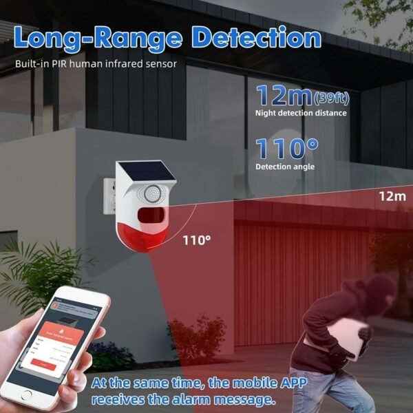 Tuya Smart Outdoor Solar Motion Sensor Alarm - Image 5