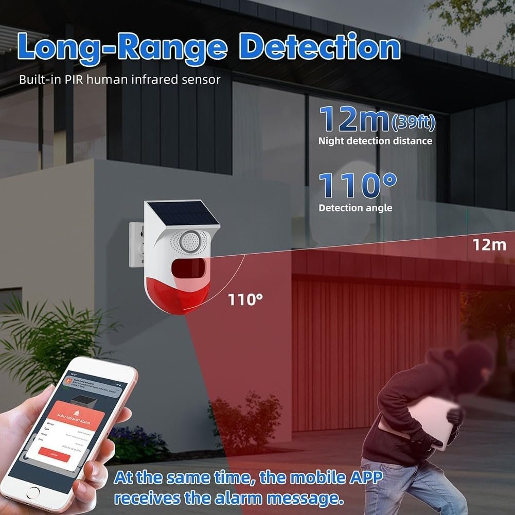 Tuya Smart Outdoor Solar Motion Sensor Alarm - Image 5