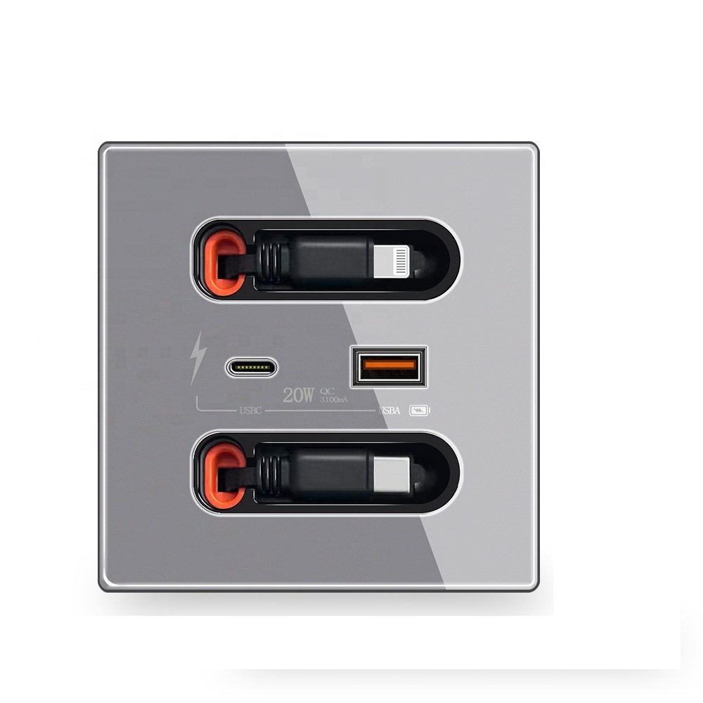 In Wall USB A,C, Lighting Quick Charger G