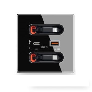In Wall USB A,C, Lighting Quick Charger B