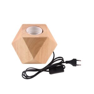 MCMP 0145 Geometric Design Wooden Desk Lamp