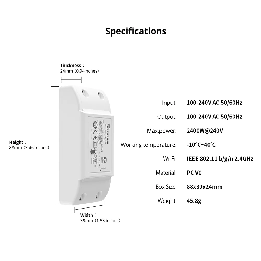 SONOFF BASICR4 Wi-Fi Smart Switch - Image 3