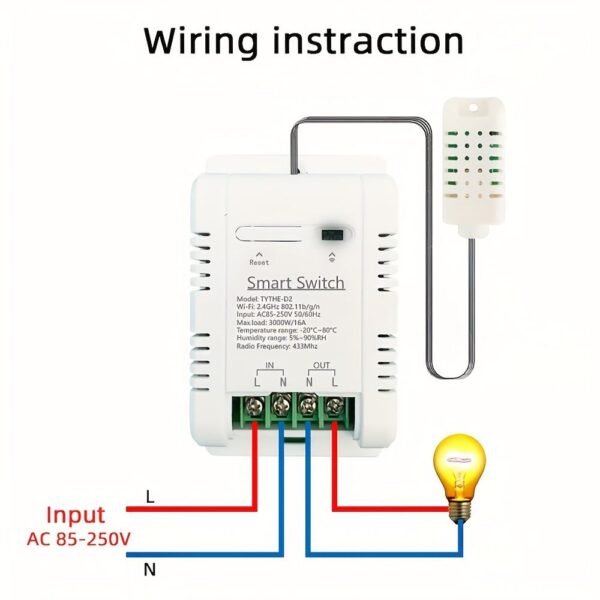 WiFi Smart 16A Relay w Temp & Humidity Sensor - Image 5