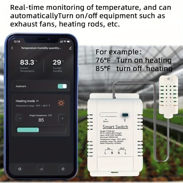 WiFi Smart 16A Relay w Temp & Humidity Sensor - Image 4