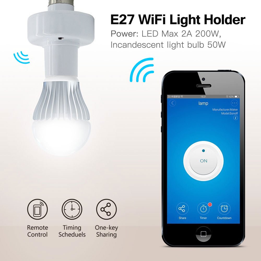Tuya WiFi Smart E27 Bulb Holder - Image 10