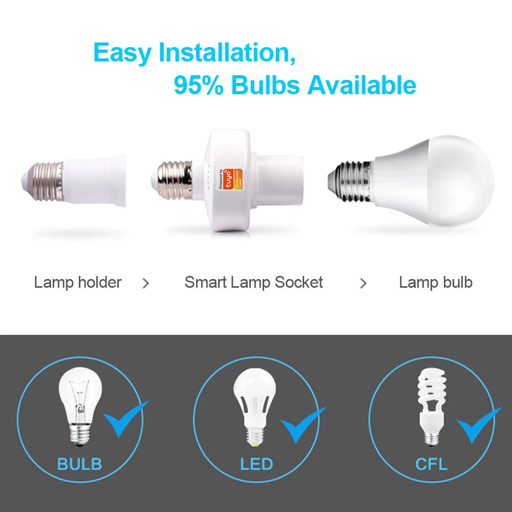 Tuya WiFi Smart E27 Bulb Holder - Image 6