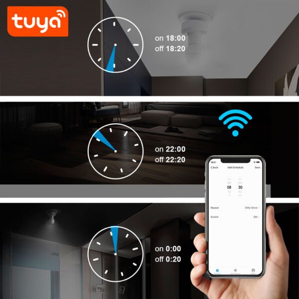 Tuya WiFi Smart E27 Bulb Holder - Image 3