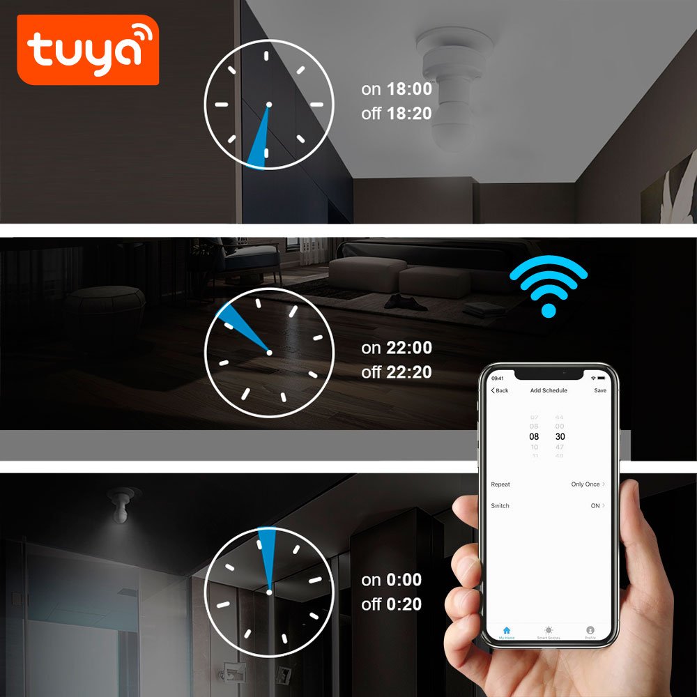 Tuya WiFi Smart E27 Bulb Holder - Image 3