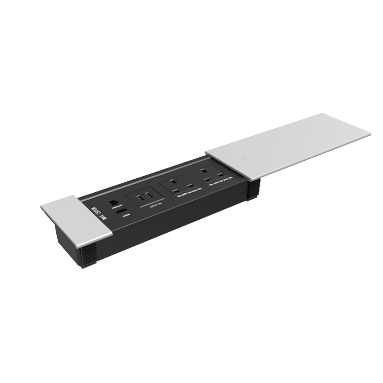 MCMP 0441 Sliding Desk Socket with USB C, HDMI and CAT 6 2