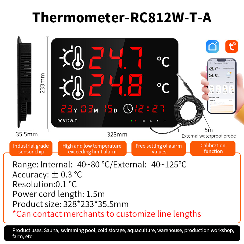 MCMP 0458 Smart Dual Temperature display with date 8