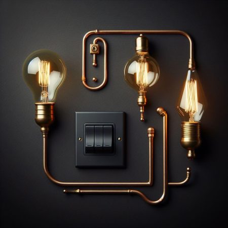 An image showing Vintage Style Led Bulbs as well as conventional universal sockets with tampered glass frame